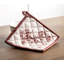 Maison d'Hermine Holy Jouy - Gant de cuisine et manique marron 100 % coton - 19 x 33 cm et 20 x 20 cm-52951419