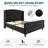 Upholstered Queen Bed Frame, Platform Bed Frame Wing back Headboard & Footboard, Button Tufted, No Box Spring Needed/Easy Assembly