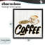Cadre flottant rétro avec café chaud, design par Kim Allen-956825888-956825951
