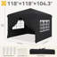 Balconera 3X3m Outdoor Pop Up Gazebo With Sides And Windows, Waterproof Folding Garden Canopy-124387945