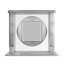 Acctim Hamilton Mantel Clock Quartz Brushed Metal & Glass Floating Effect Energy Efficient Silver