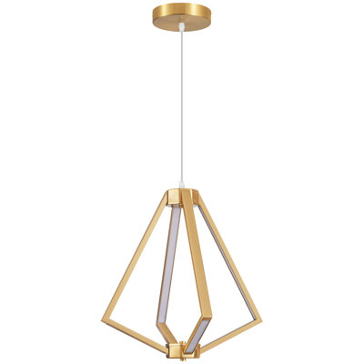 Lustre géométrique à 4 lumières à intensité variable à DEL Joshalynn