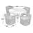 Aniston 5 Piece Composite & Rope Round Dining Set with Sunbrella Cushions