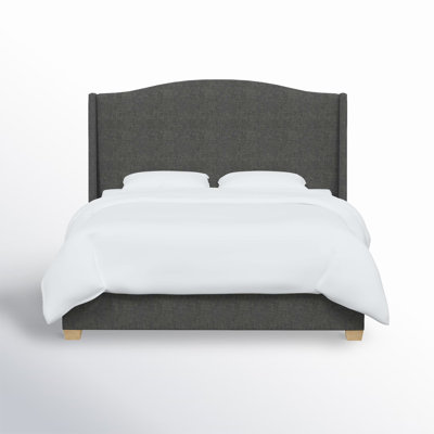 Allis Upholstered Wingback Bed