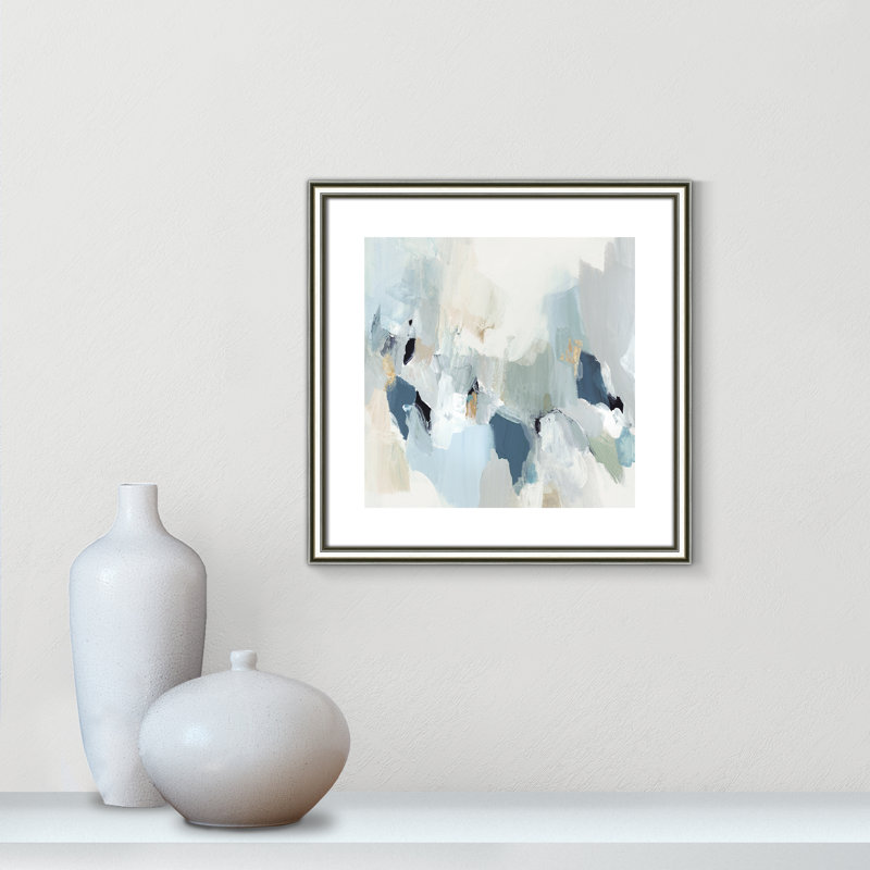 «Little Talks II» par Isabelle Z - reproduction d'art sur toile, H 46,5 po x l 46,5 po, Toile avec cadre photo, Argent