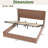 Lift Storage Bed Frame With Grooved Wooden Platform - No Box Spring Needed, Ultra Quiet & Anti-Squeak Design