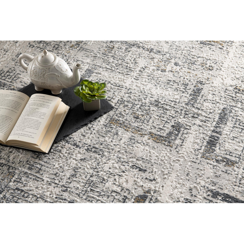 Tapis d'entrée gris scandinave Jadon