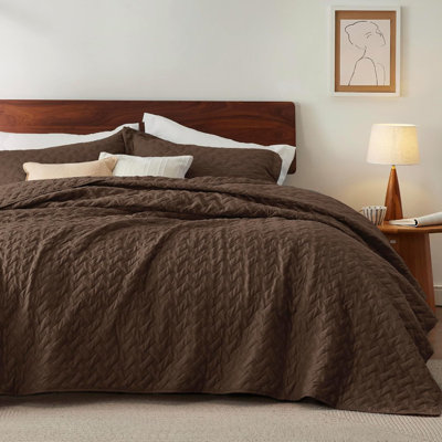 Quilts Lightweight Bedspreads with Basket Weave Pattern, Soft Quilt Bedding Set, Hazel Comforter Set Coverlet
