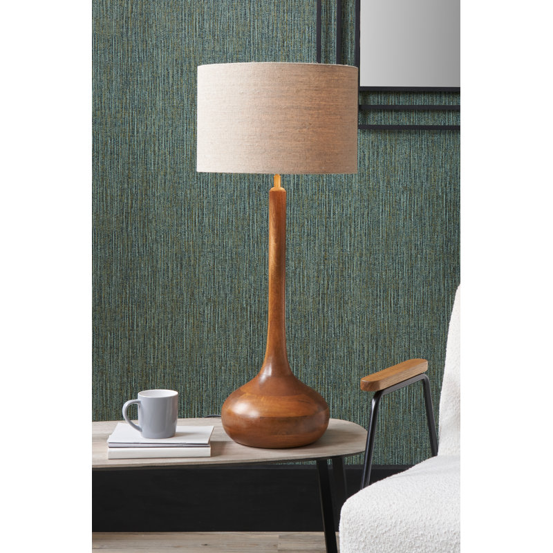 Table Lamp, 29.13" H x 13.78" W x 13.78" D, Linen, Beige