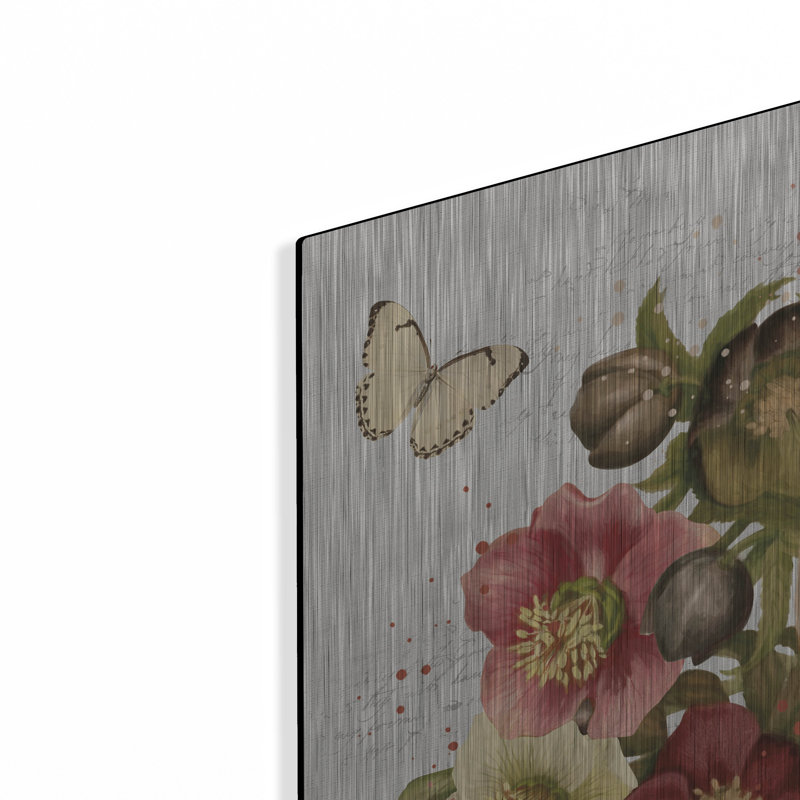 «August Pet® Vintage Petals 2 C» par Augusta Katie pertiet, art mural en métal, H 16 po x l 12 po