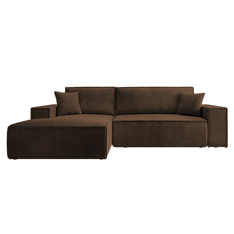 Chadman Sofa & Chaise, Brown, Left Hand Facing