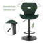 Speth Swivel Upholstered and Velvet Adjustable Height Bar Stool with Stainless Steel Frame-1962072894