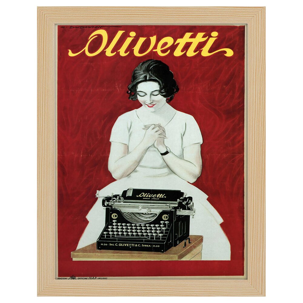 Leinwandbild Olivetti Schreibmaschine