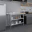 Table de préparation en acier inoxydable avec dosseret de 1,5 po et 2 tablettes inférieures-90296791