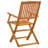 Folding Patio Chair Solid Eucalyptus Wood