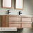 48" Wall Mounted Double Sink Bathroom Vanity Base Only, Wood Tune Floating Cabinet