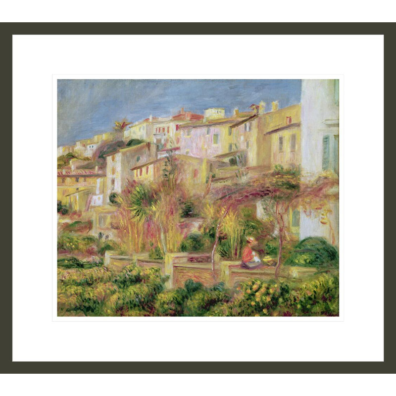 «Terrace in Cagnes» par Pierre-Auguste Renoir, impression giclée encadrée, H 17,75 po x l 19,99 po