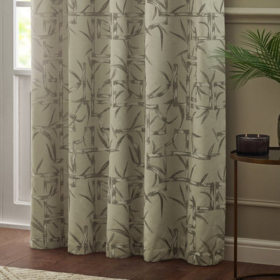 Bamboo Room Darkening Curtain Panel Pair