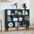 10 Cube Bookshelf,3 Tier Modern Wide Bookcase With Legs,Mid-Century Wood Bookshelves Storage，Retro Grey Large Book Case,Freestanding Organizer Display Shelf For Bedroom,Living Room,Office-2127432904-2127432902