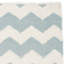 Tapis ivoire / bleu en laine tissé à la main Rodgers-1878609224