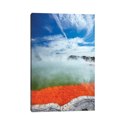 Champagne Pool, Waiotapu Thermal Reserve, Near Rotorua, North Island, New Zealand by David Wall - Wrapped Canvas Print