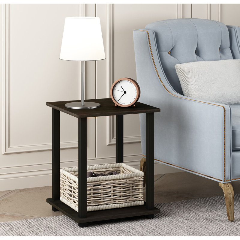 Ensemble de tables de bout avec rangement Bianco, Espresso, Noir