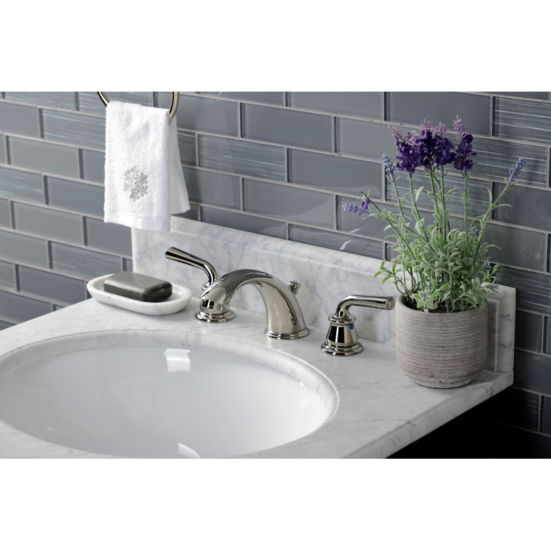 Robinet de salle de bain espacé Kingston, Nickel poli