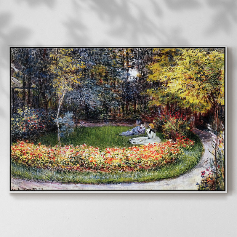 Dans le jardin, 1875, H 25 po x l 37 po x P 2 po, Blanc