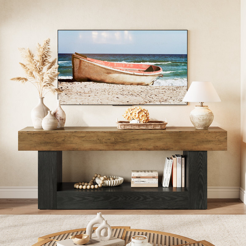 Meuble télé 63 po pour téléviseur de 70 po ou moins avec tablette ouverte