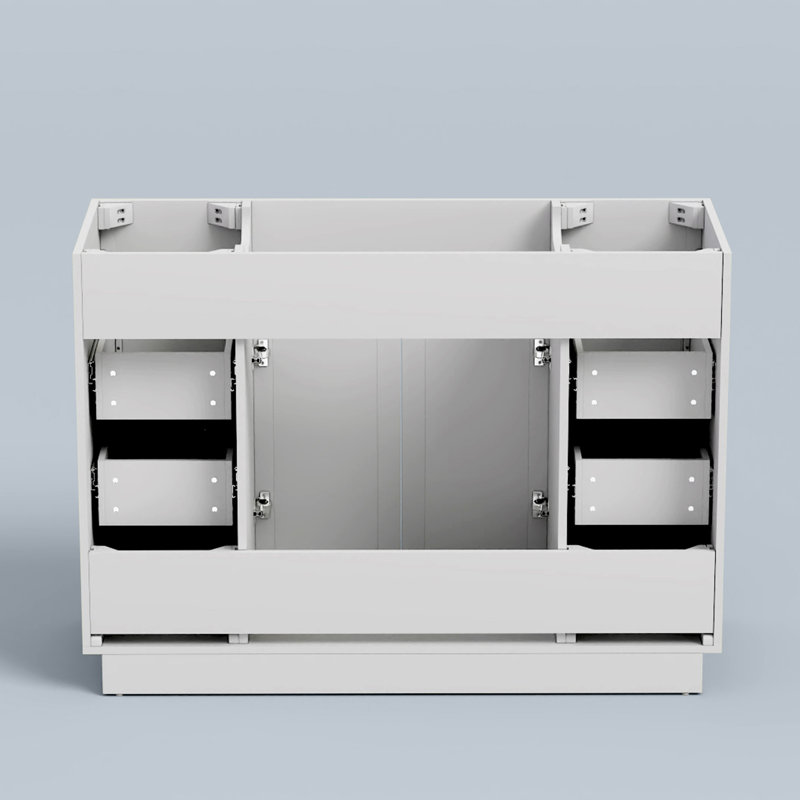 Meuble-lavabo de 48 po DodreHome sans contreplaqué assemblé rapidement, Blanc