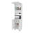 White Kitchen Pantry With 2-Pneumatic Door And Open Storage