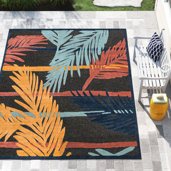 Beachcrest Home Parley Floral Indoor / Outdoor Rug & Reviews | Wayfair