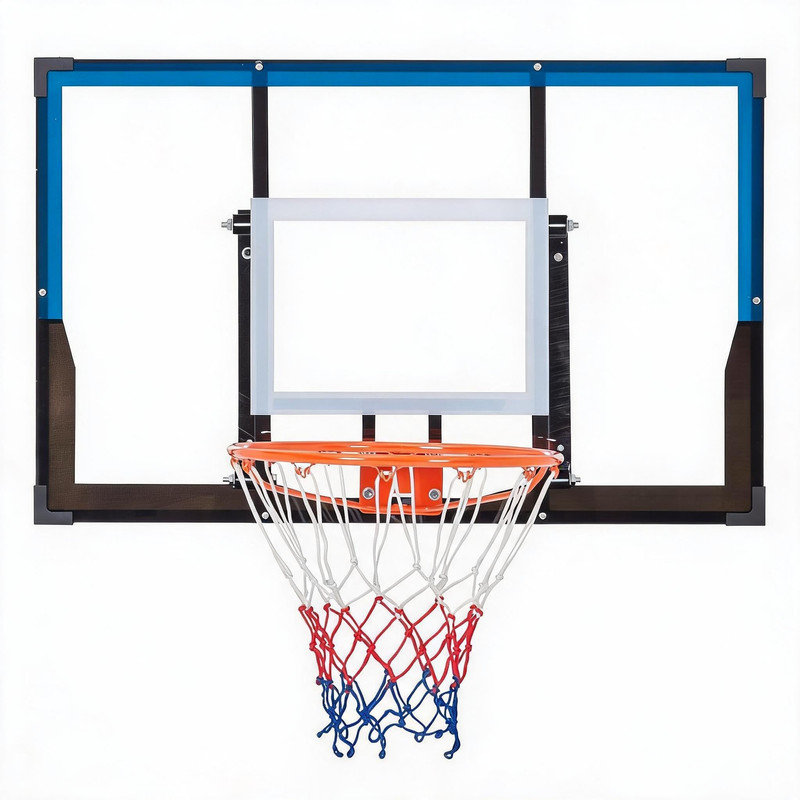 Panier de basketball mural 44 po avec panneau en PC incassable et rebord en acier