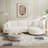 Comfortable Oversized Sectional Sofa with Plush Pillows and Durable Corduroy-1234420605-1234420600