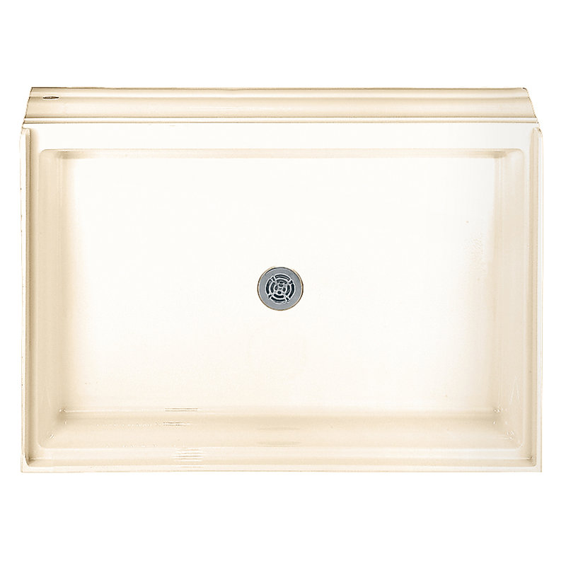 Townsend 60.13'' W 34.13'' D Rectangular Single Shower Base, Bone
