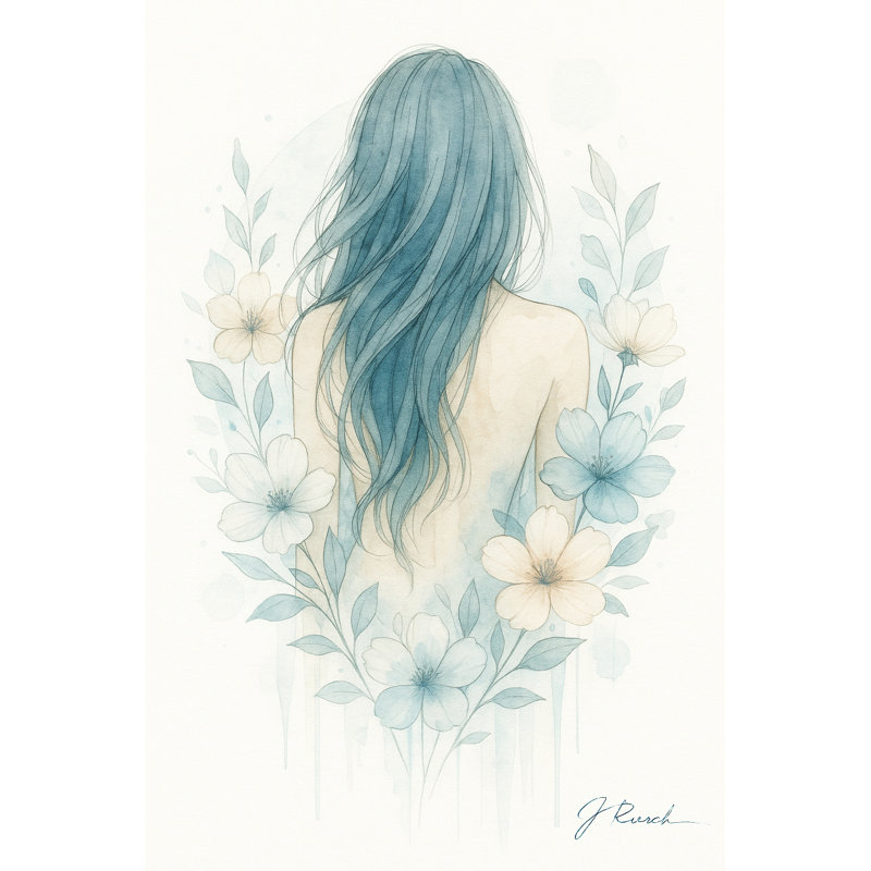 Art floral sur toile, H 24 po x l 16 po