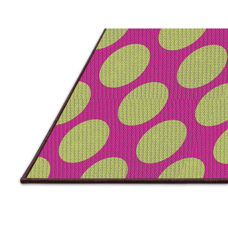 Tapis géométrique rose / beige, Rectangle 5 pi x 8 pi