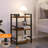 Bookcase With Steel Frame, Narrow Bookshelf For Storage And Organization, Open Shelf Design For Living Room, Home Office, Study-912142693-912142692