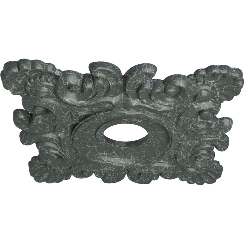 Médaillon de plafond Crawley H 18 po x l 18 po x P 3,25 po, Craquelure vert athénien