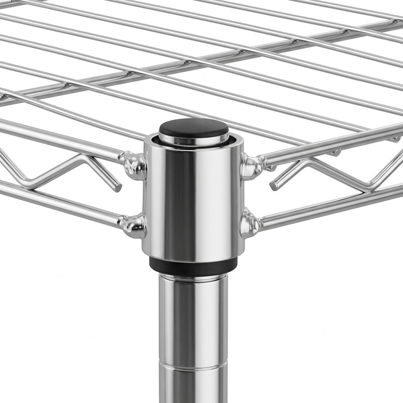 Étagère de rangement réglable en hauteur de 70,9 pouces, Chrome chrome