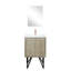 Rustique 24 po Meuble-lavabo X 20 avec comptoir en marbre et robinet or rose - égratignure et teinture incluse avec miroir l 18 pi - surface incluse