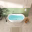 Baignoire de trempage autoportante en acrylique brillant avec trop-plein et bonde Toe-Tap, certifiée Cupc