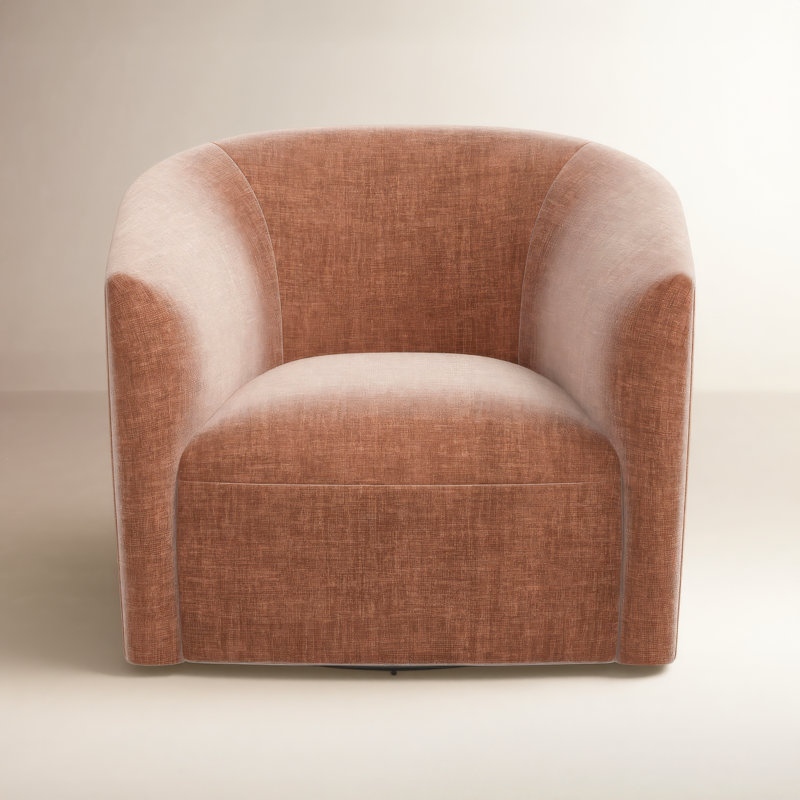 Fauteuil pivotant Lana Adobe, Polyester rouge