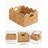 Handwoven Water Hyacinth Storage Baskets With Scalloped Edges, Built-In Handles - Set Of 2