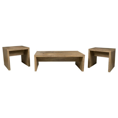 Brianna Mango 3-Piece Rectangular Coffee And End Table Set
