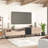 Modern TV Stand for 80'' TV with Double Storage Space, Media Console Table, Entertainment Center with Drop Down Door-1400182253