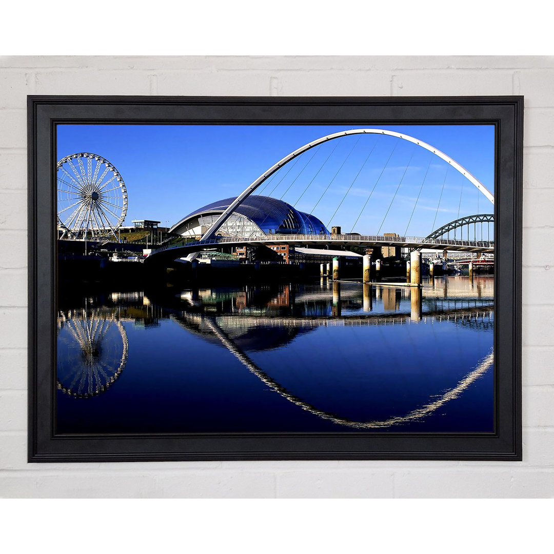 Millennium Bridge Newcastle England - Einzelner Bilderrahmen Kunstdrucke