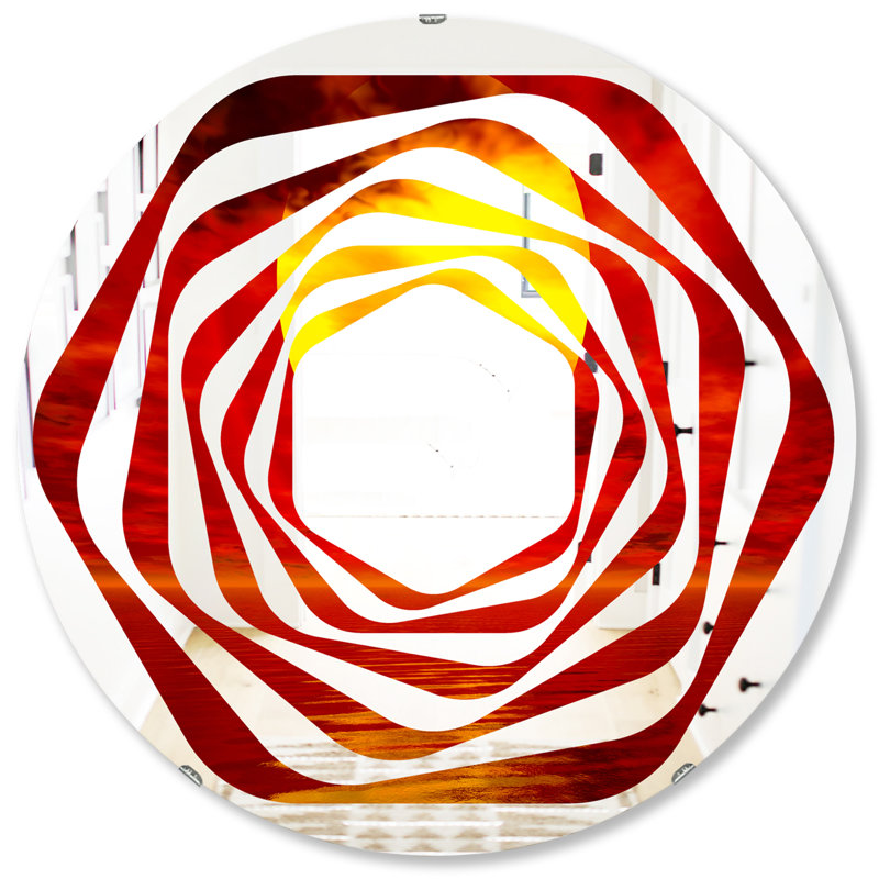 Miroir mural Whirl Sun, H 31,5 po x l po