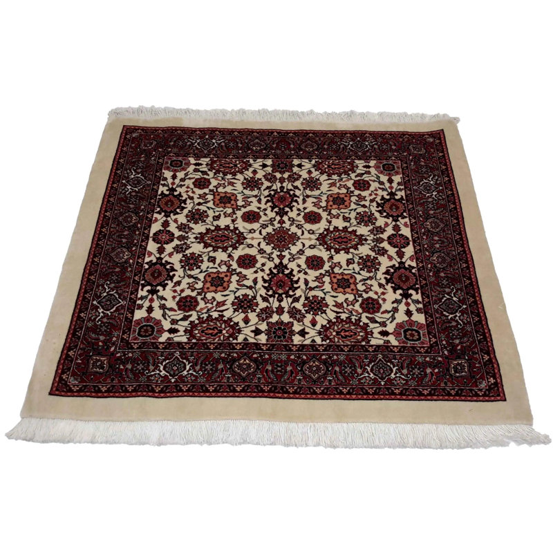 Roonald Hand Woven Cotton and Wool Oriental Area Rug