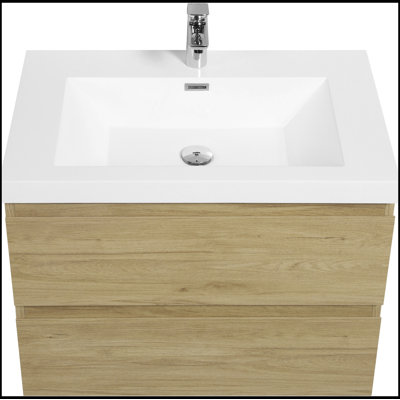 Meuble-lavabo mural 30 po avec lavabo, meuble-lavabo mural moderne